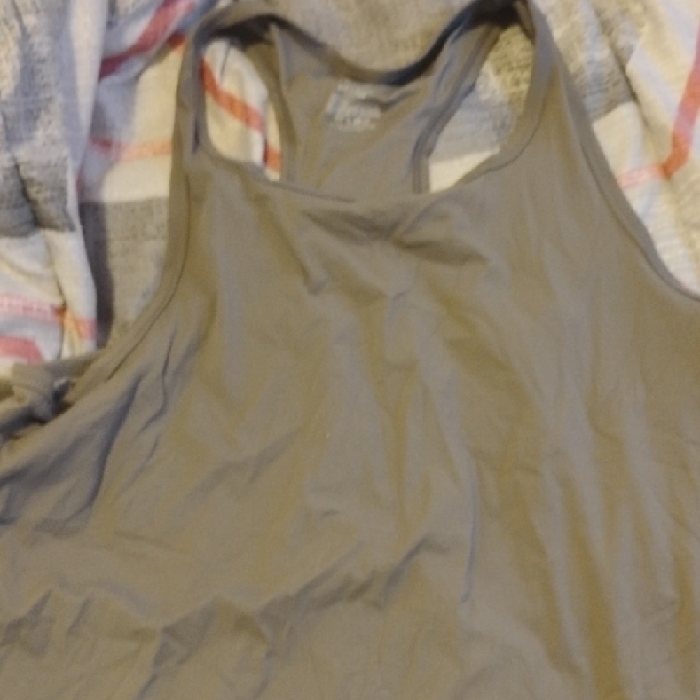 Gray Racerback Tank Top